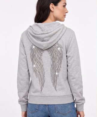 Sudadera Alas con Strass
