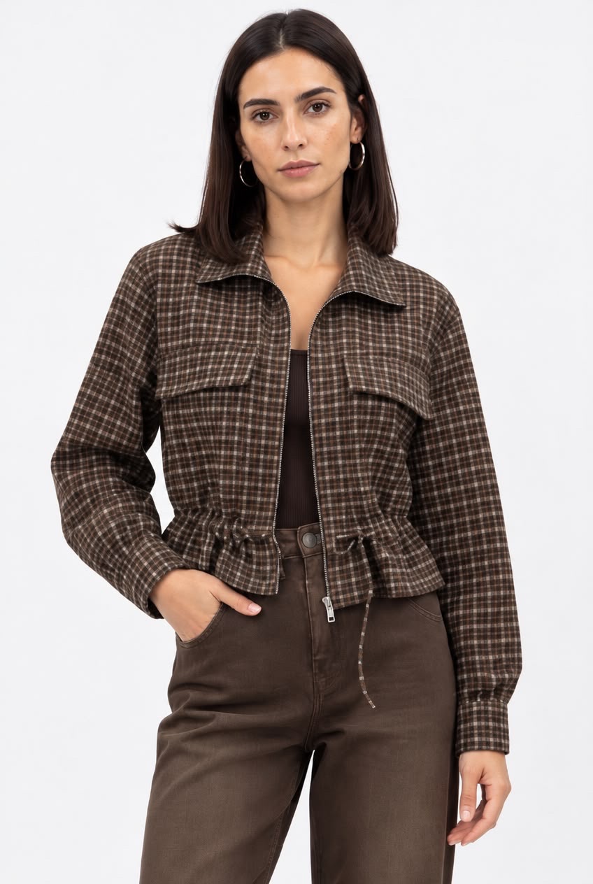 Bomber Vichy con Fruncido - Imagen 2
