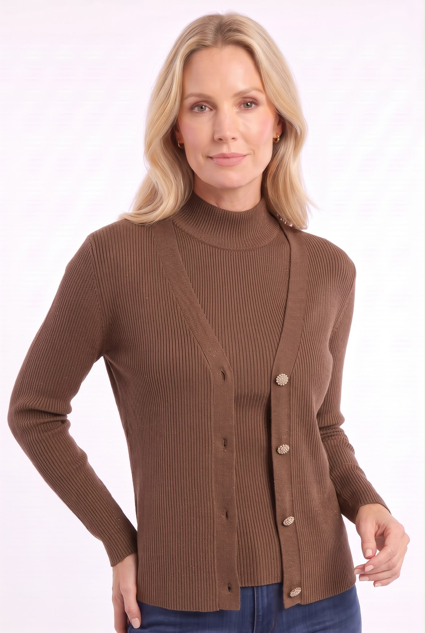 Jersey Halter con Cardigan - Imagen 3
