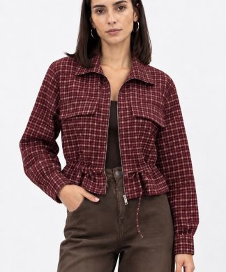 Bomber Vichy con Fruncido
