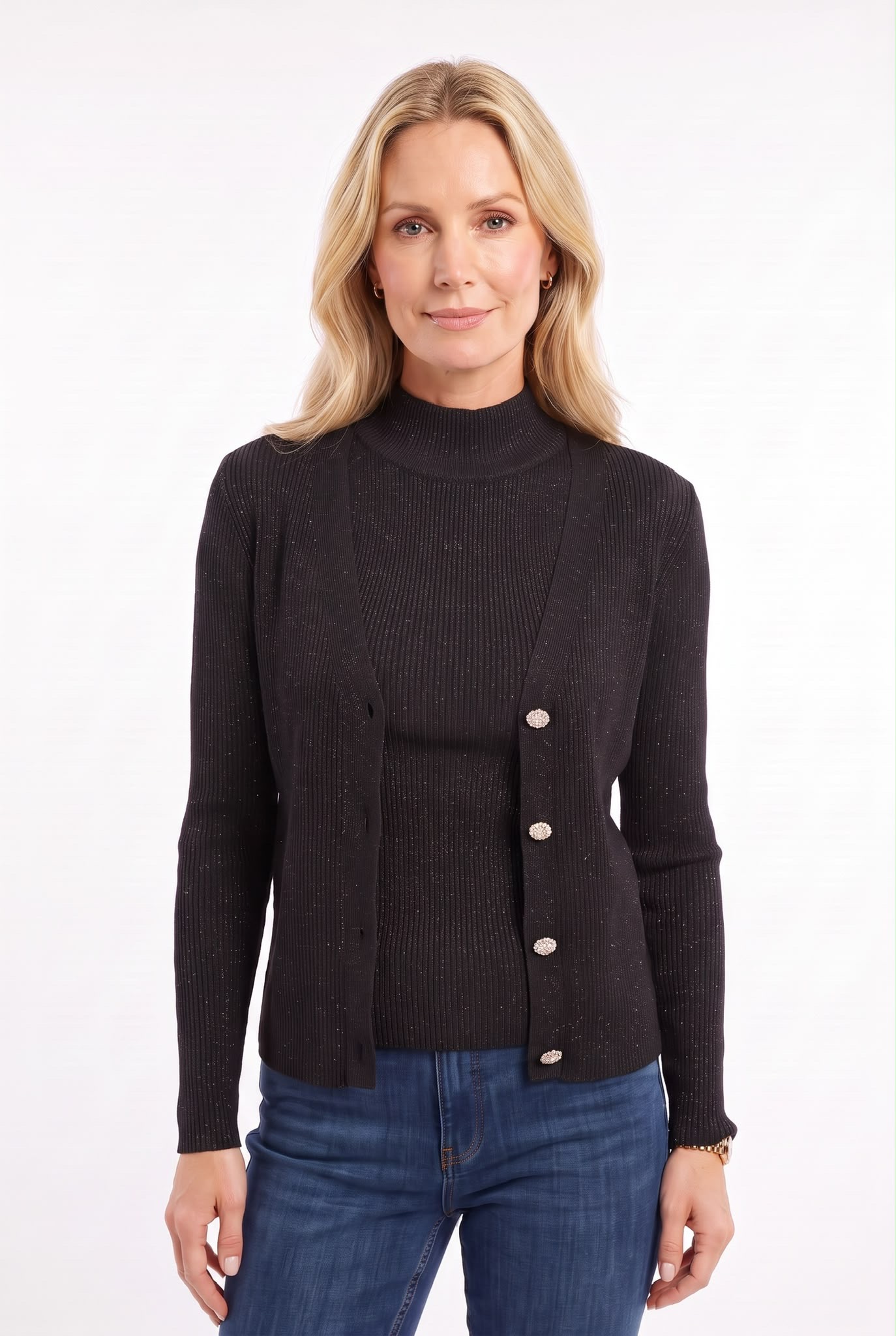 Jersey Halter con Cardigan